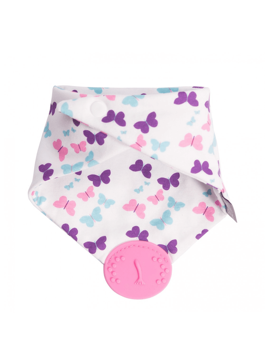 Cheeky chompers σαλιάρα και μασητικό butterfly world - Cheeky Chompers