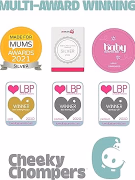 Cheeky chompers σαλιάρα και μασητικό butterfly world - Cheeky Chompers