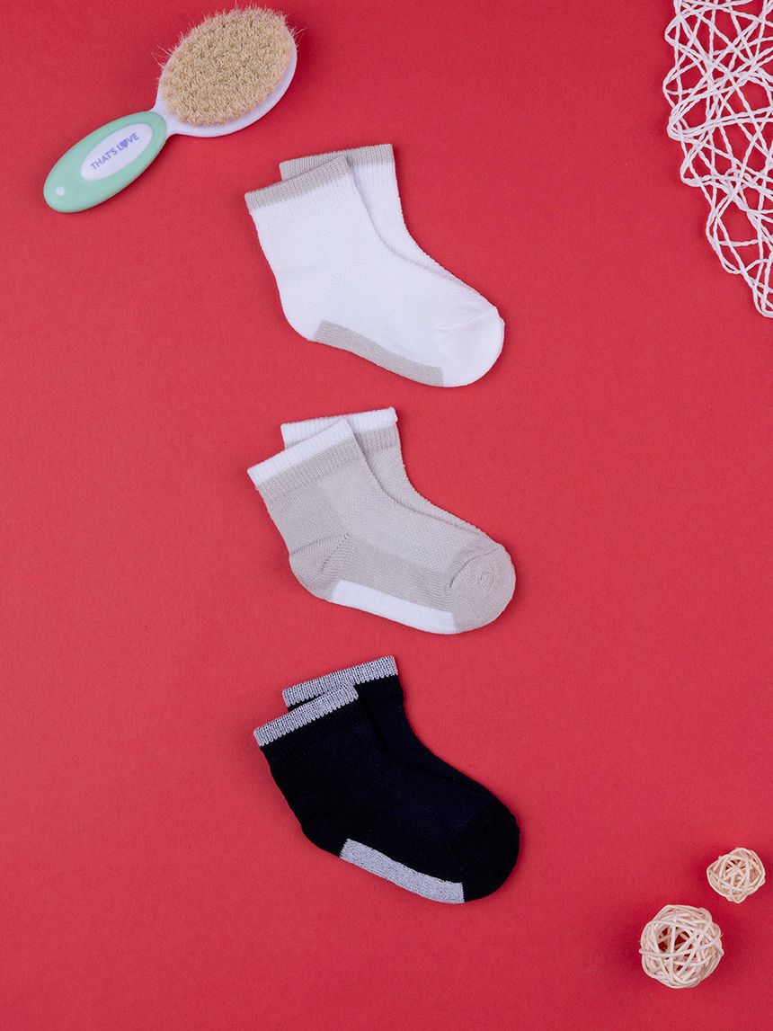 βρεφικές κάλτσες πακέτο x3 τμχ για αγόρι - Prénatal