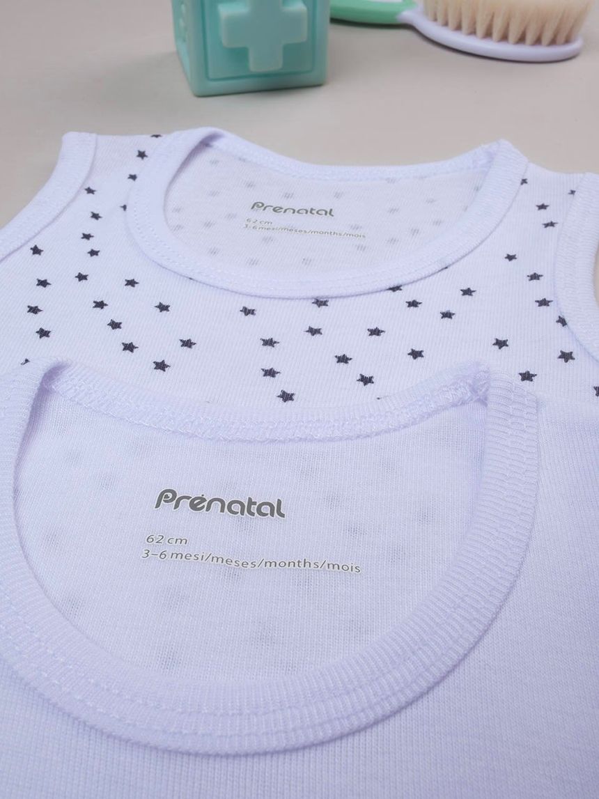 βρεφικά κορμάκια αμάνικα με αστεράκια πακέτο x2 για αγόρι - Prénatal