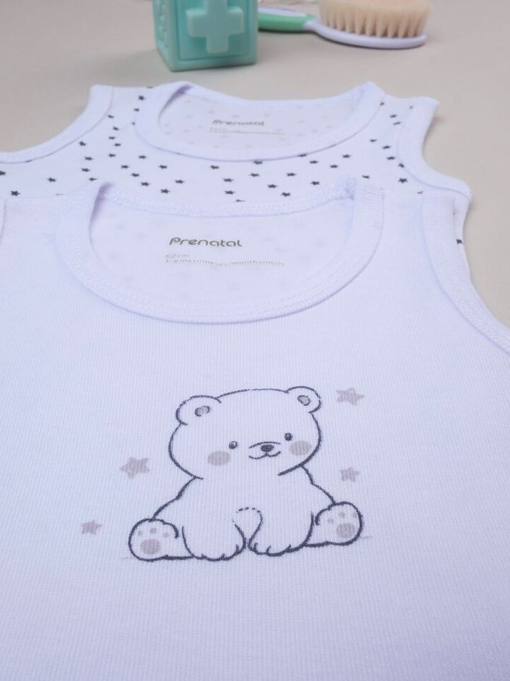 βρεφικά κορμάκια αμάνικα με αστεράκια πακέτο x2 για αγόρι - Prénatal