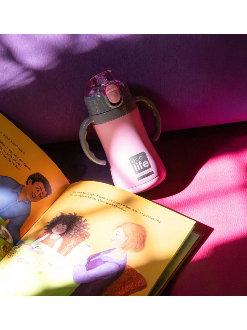 Ecolife ανοξείδωτο παγούρι kids thermos 300ml pink 33-bo-3005 - Ecolife