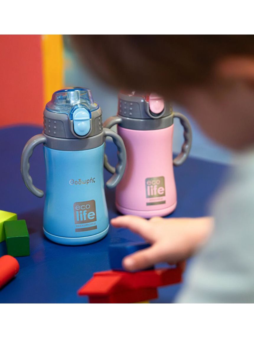 Ecolife ανοξείδωτο παγούρι kids thermos 300ml pink 33-bo-3005 - Ecolife