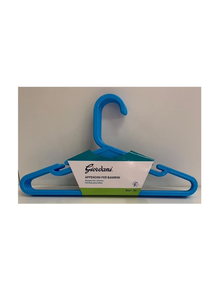 Giordani - μπλε πλαστική κρεμάστρα 6 τεμ - Giordani