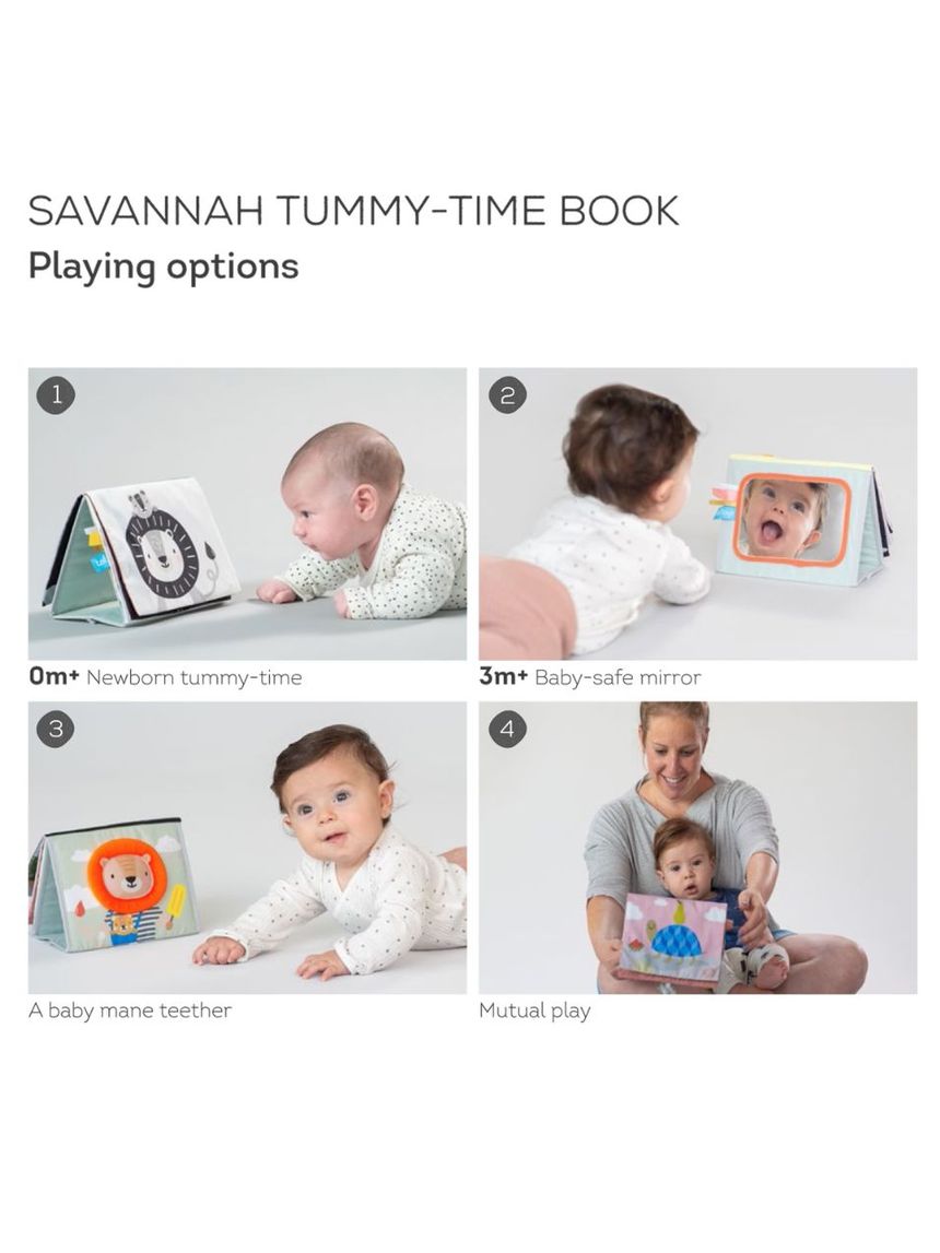 Taf toys εκπαιδευτικό βιβλιαράκι savannah tummy-time t-12705 - Taf-toys