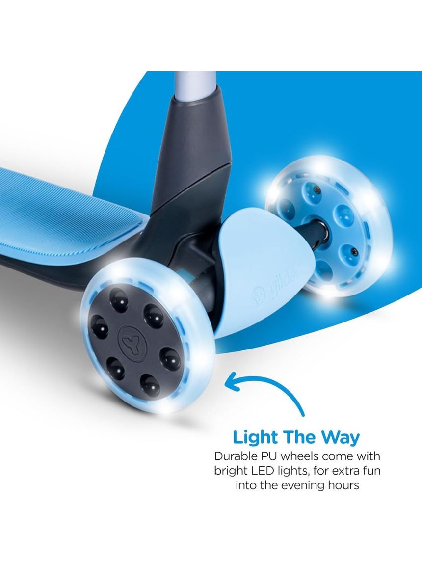 Yvolution πατίνι yglider luna 5 σε 1 μπλε με κάθισμα 53.101265 - Yvolution