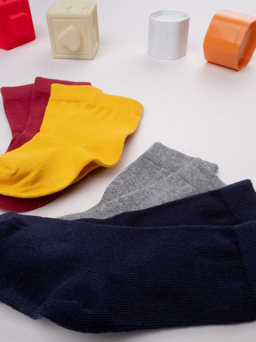 κάλτσες μακριές πακέτο x4 για αγόρι - Prénatal