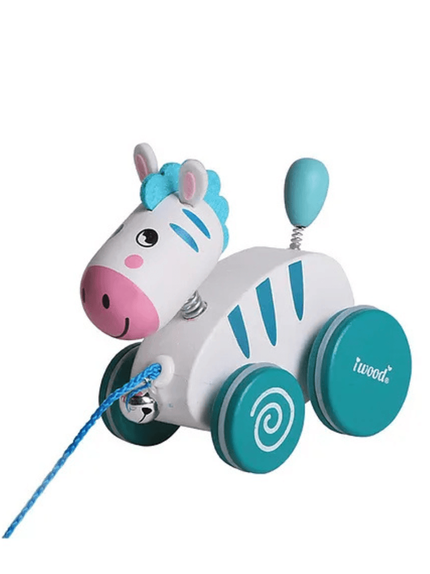 Iwood pull along-zebra w13023 - iwood