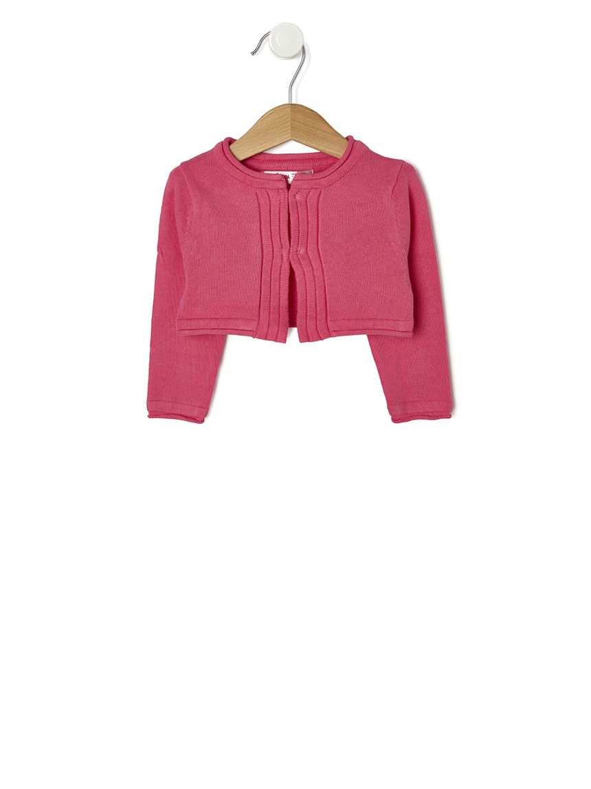 ζακετάκι πλεκτό μπολερό φούξια για κορίτσι - Prénatal