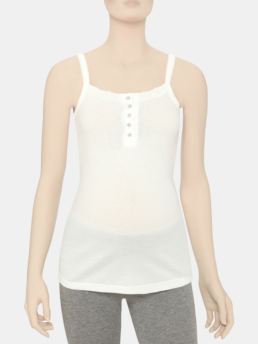 γυναικείο φανελάκι με ριγωτή 'υφανση λευκό - Prénatal