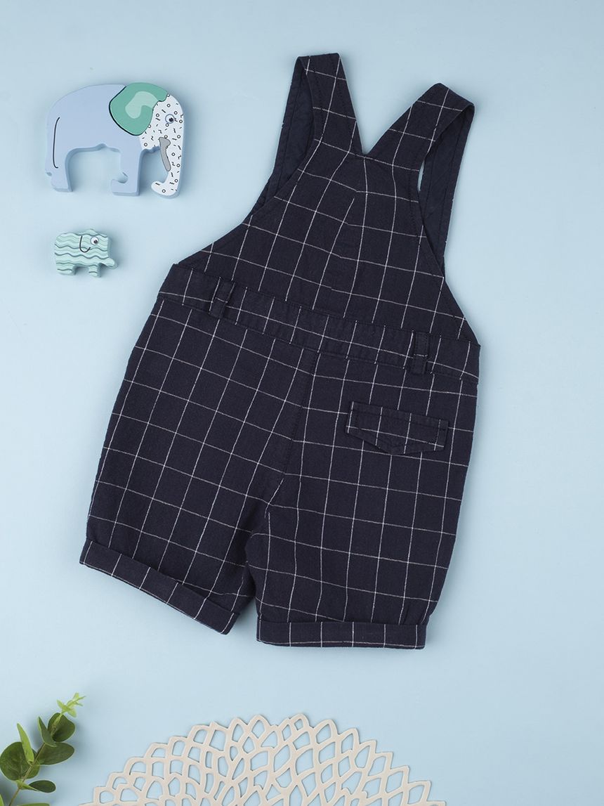 βρεφική σαλοπέτα λινή μπλε για αγόρι - Prénatal