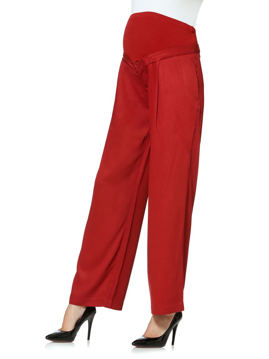 γυναικείο παντελόνι φαρδύ μπορντό - Prénatal