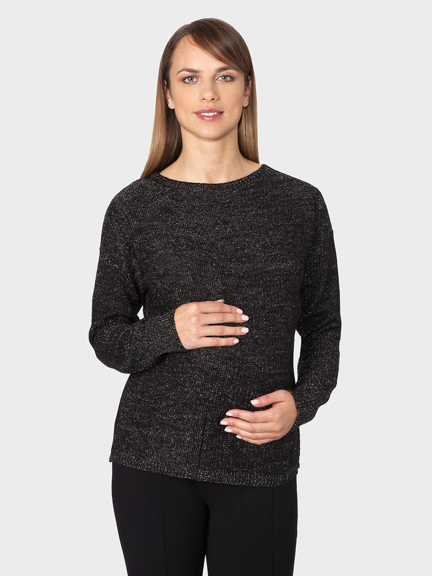 γυναικεία μπλούζα πλεκτή μαύρη - Prénatal