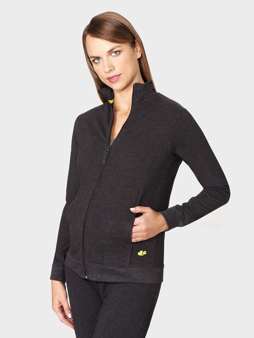 γυναικεία ζακέτα φούτερ γκρι σκούρο - Prénatal