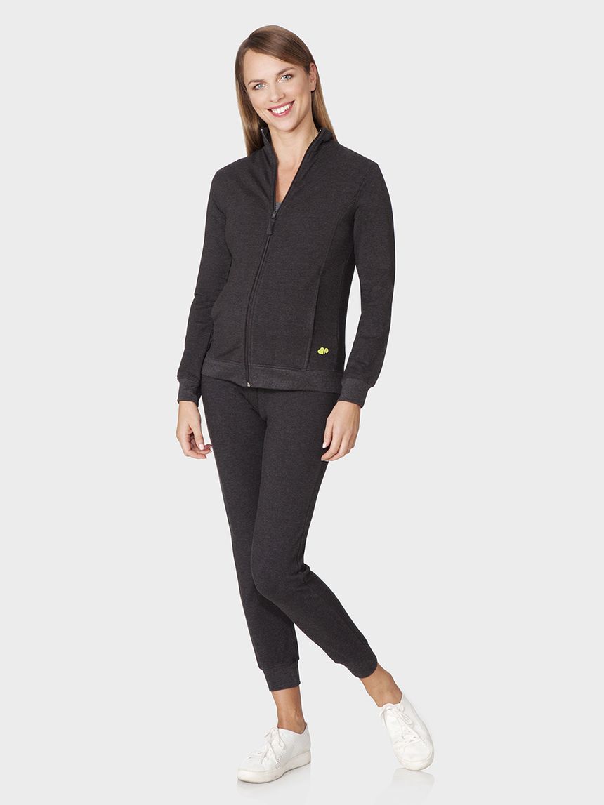 γυναικεία ζακέτα φούτερ γκρι σκούρο - Prénatal