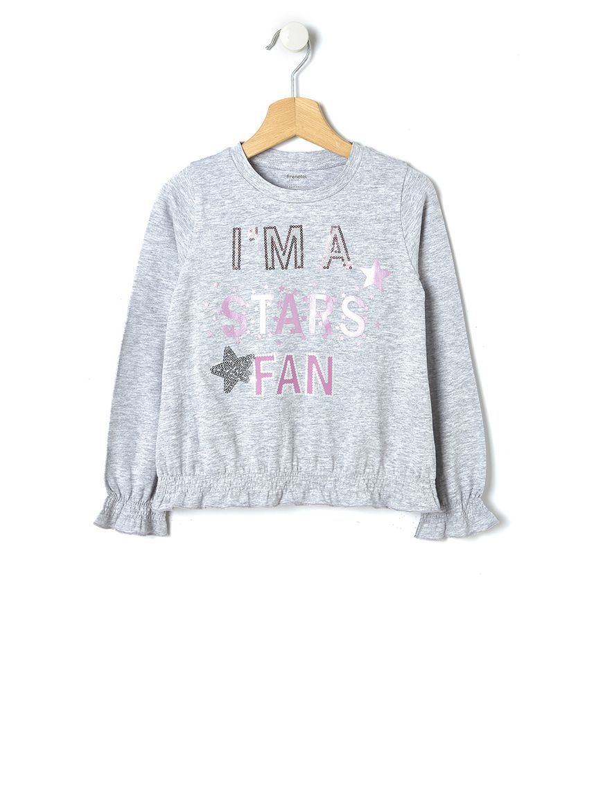 T-shirt γκρι με στάμπα για κορίτσι - Prénatal