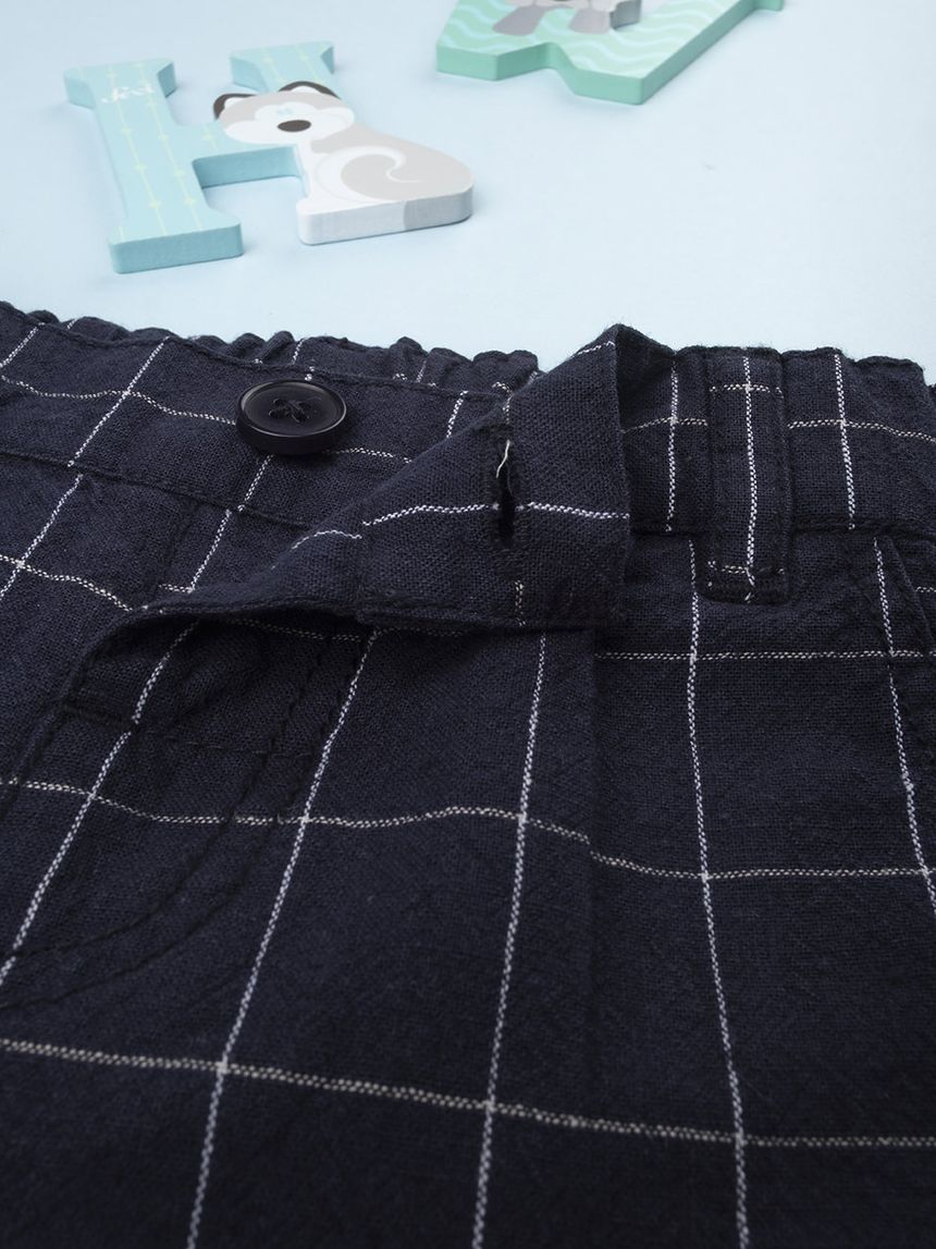 βρεφικό σορτσάκι λινό μπλε για αγόρι - Prénatal