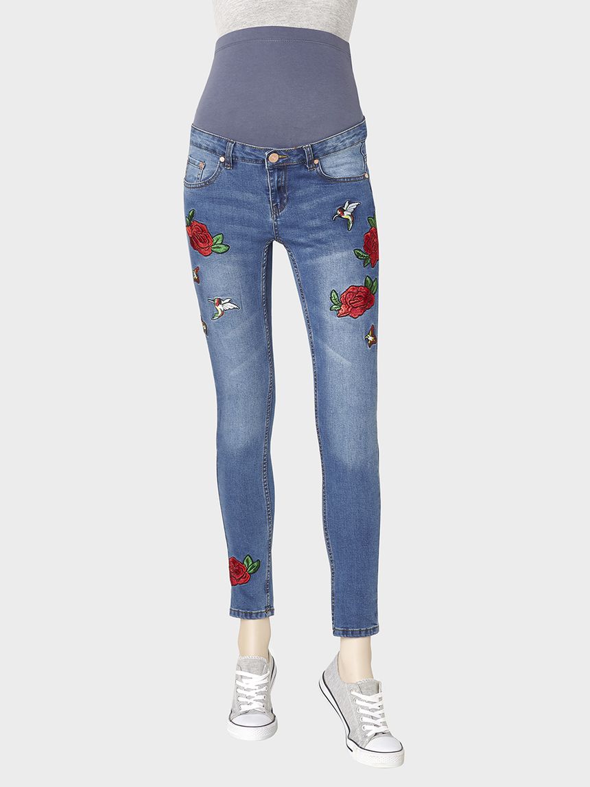 γυναικείο παντελόνι denim με κεντήματα - Prénatal