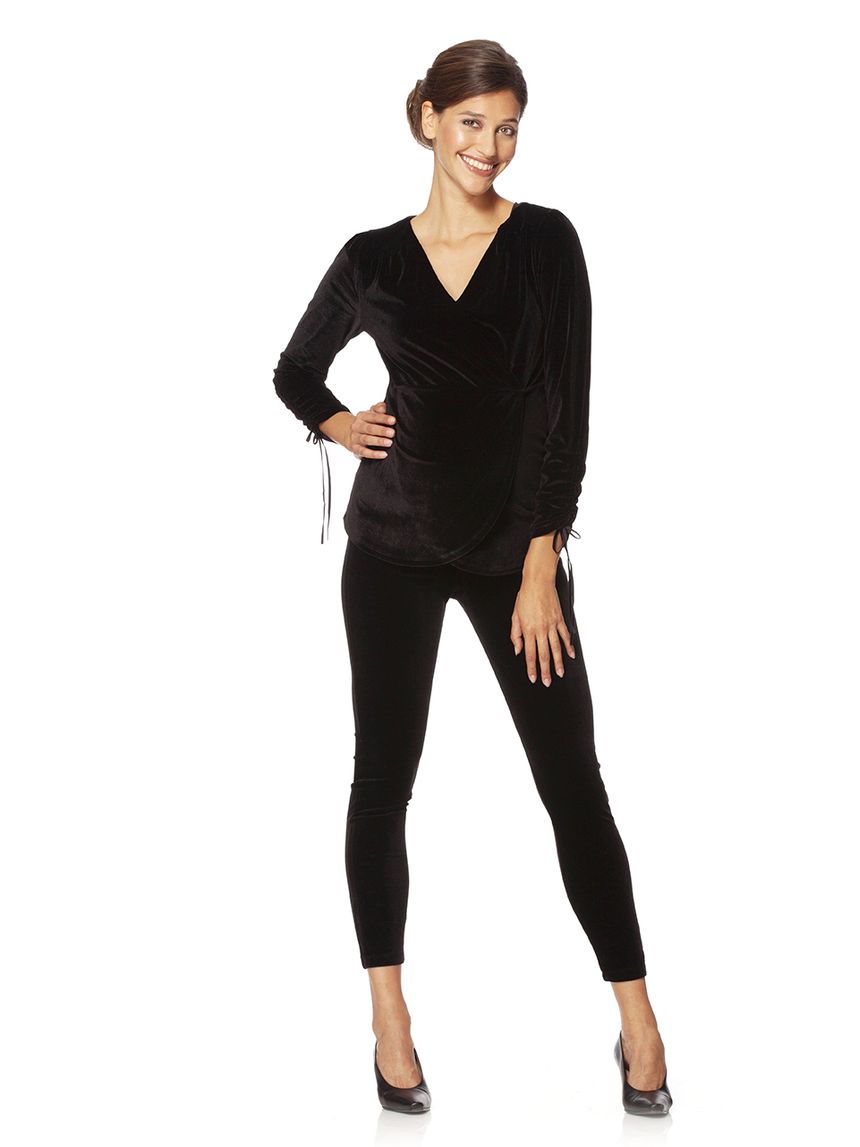 γυναικεία μπλούζα σενίλ μαύρη - Prénatal