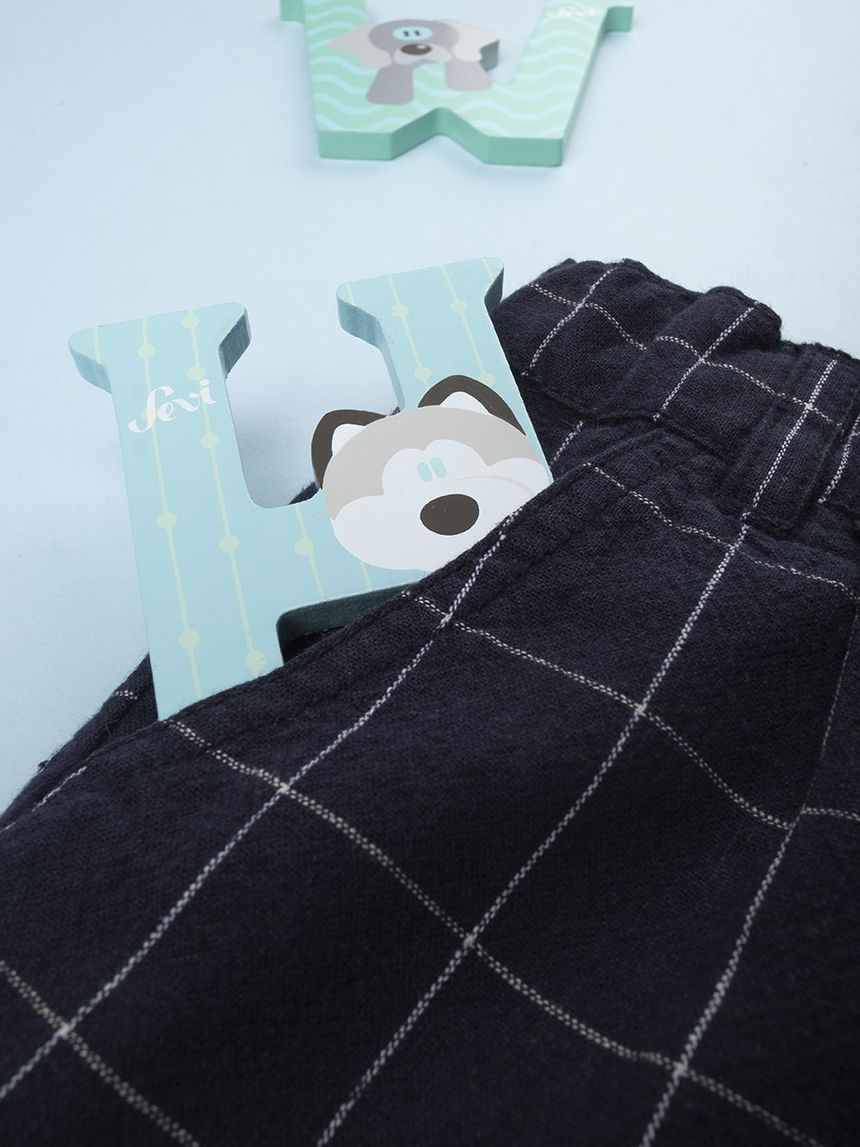 βρεφικό σορτσάκι λινό μπλε για αγόρι - Prénatal