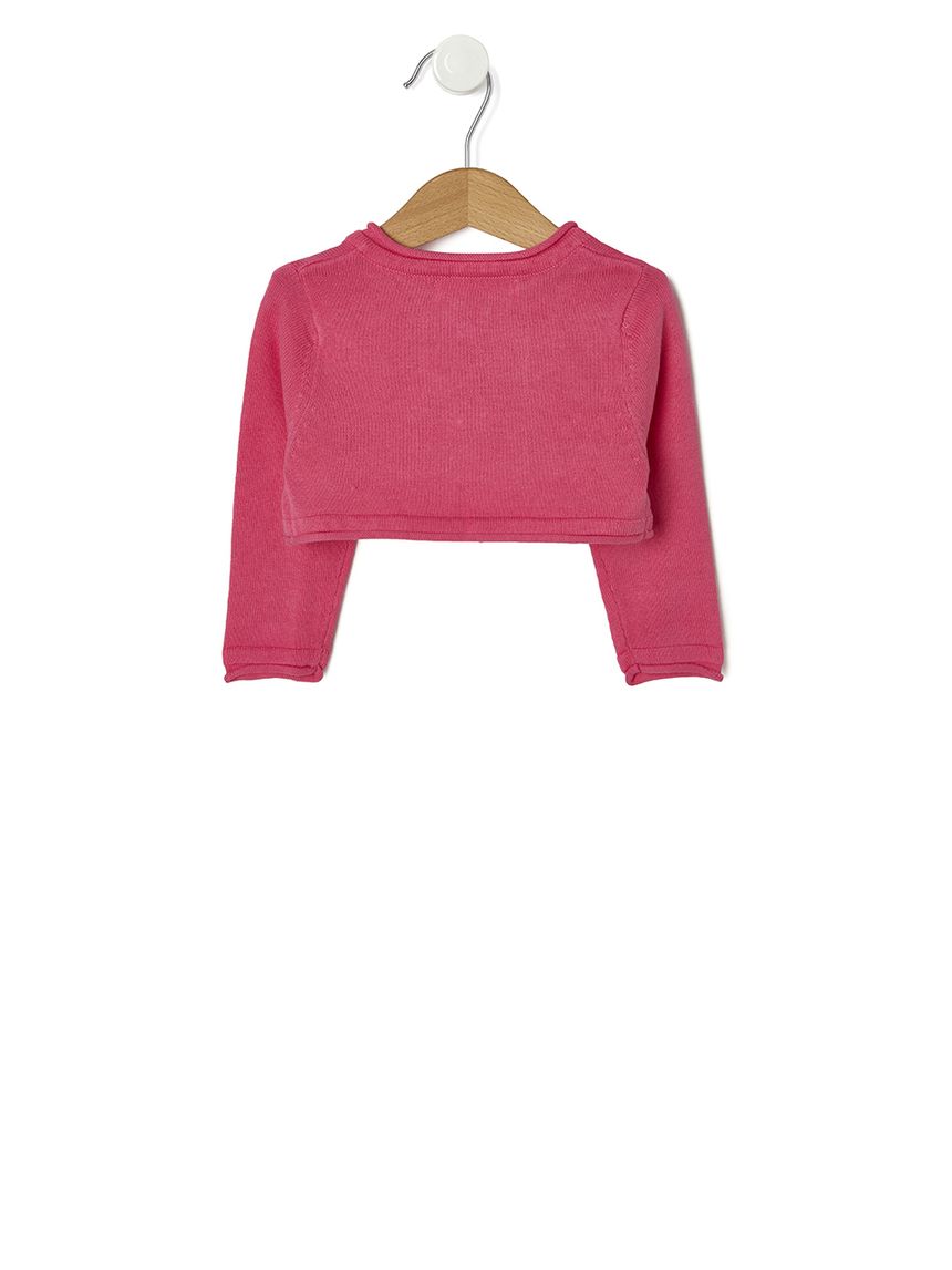 ζακετάκι πλεκτό μπολερό φούξια για κορίτσι - Prénatal