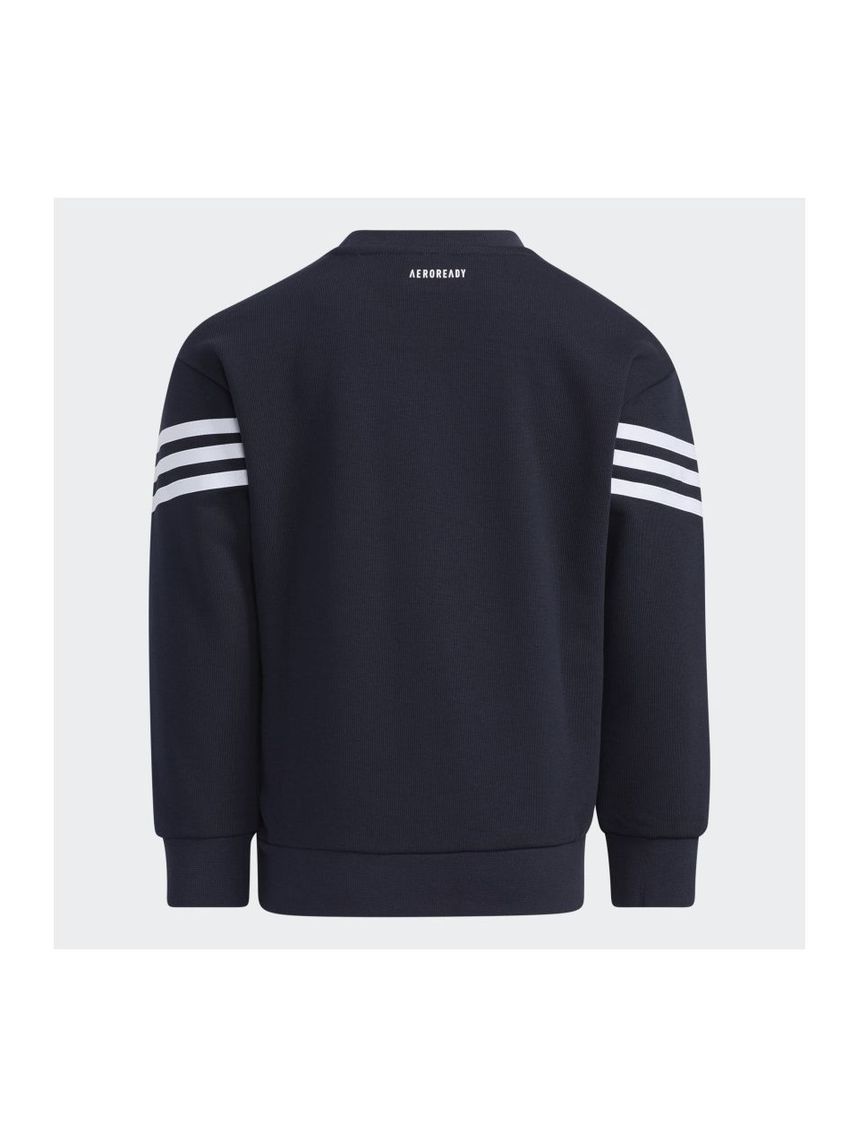 Adidas μπλούζα φούτερ graphic crewneck aeroready μπλε για αγόρι h40249 - Adidas