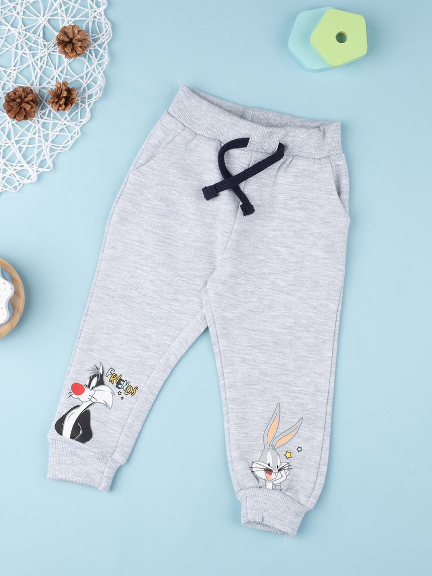 παντελόνι φόρμας γκρι με τα looney tunes για αγόρι - Prénatal