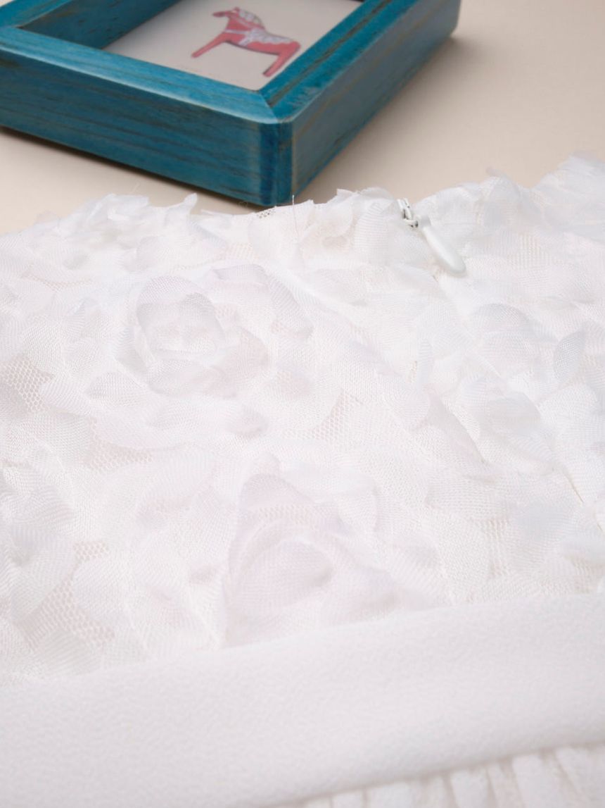 φόρεμα λευκό με τούλι για κορίτσι 647571 - Prénatal