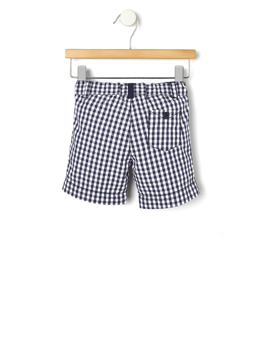 βερμούδα καρό μπλε/λευκό για αγόρι - Prénatal