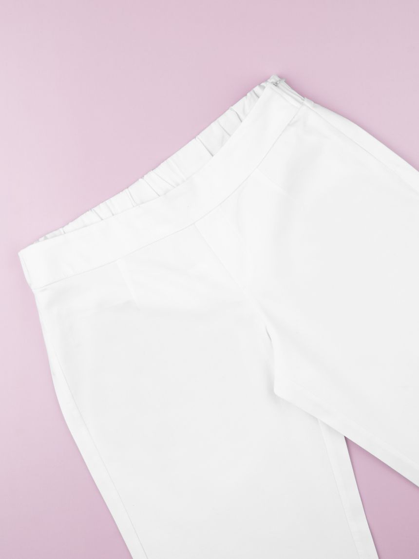 γυναικείο παντελόνι φαρδύ λευκό - Prénatal