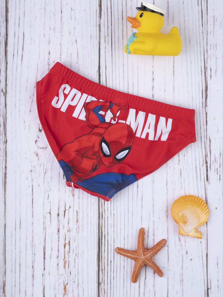 παιδικό μαγιό σλιπ κόκκινο με τον spiderman για αγόρι - Prénatal