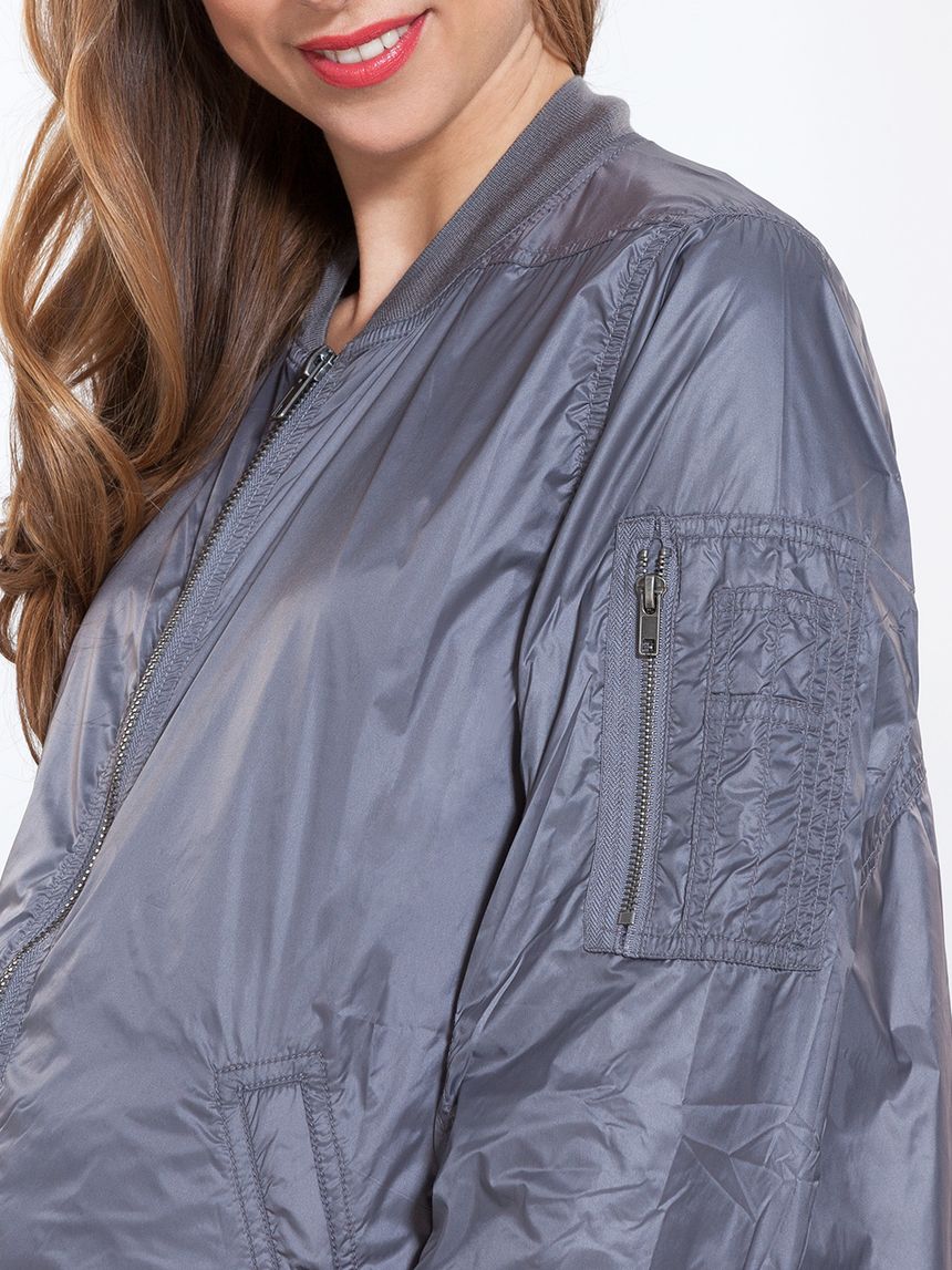 γυναικείο μακρύ αντιανεμικό μπουφάν γκρι - Prénatal