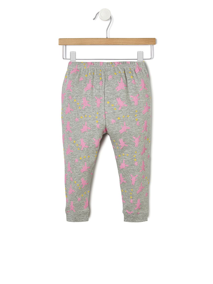 πιτζάμα βαμβακερή δίχρωμη με στάμπα για κορίτσι - Prénatal