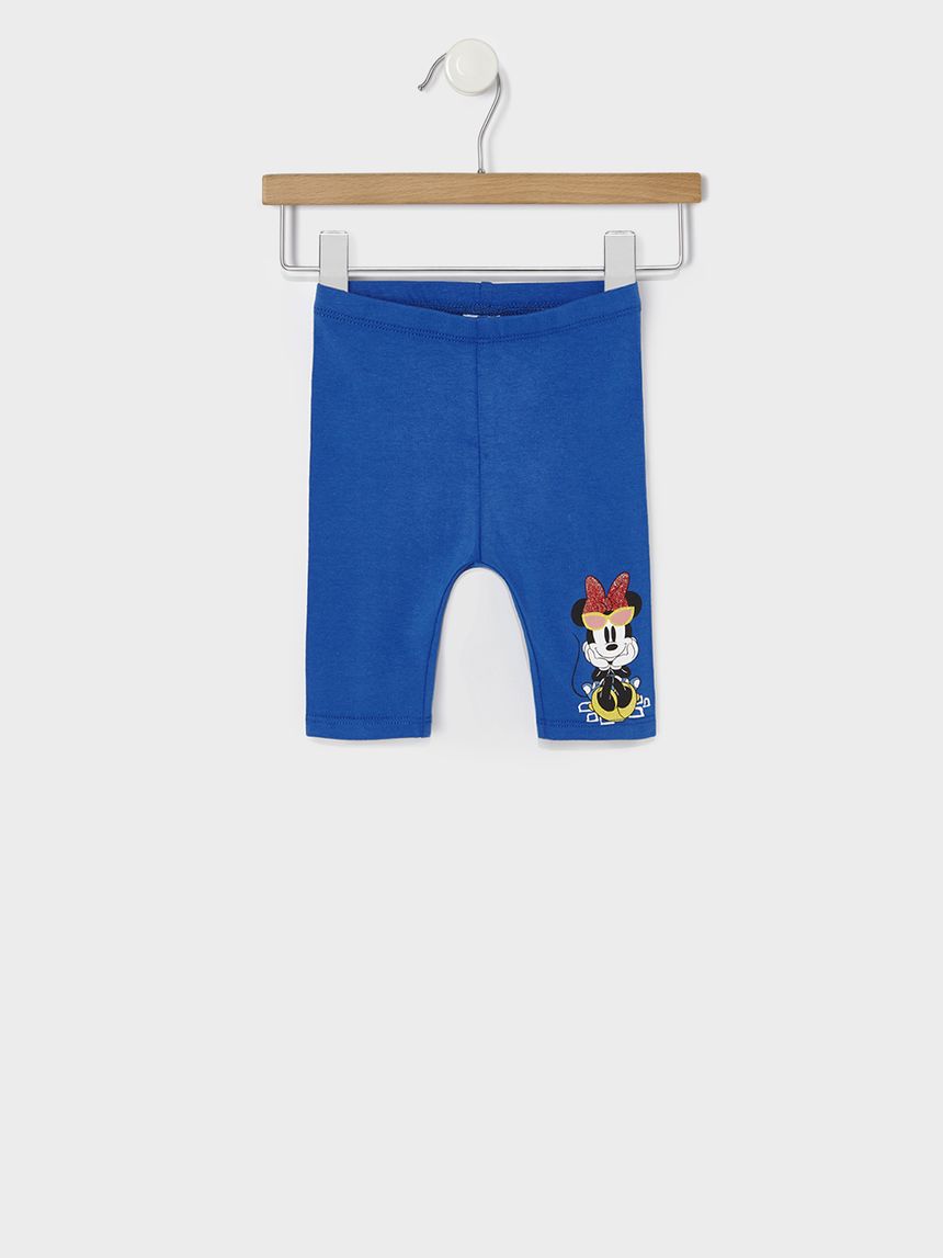 κολάν jersey 3/4 μπλε με στάμπα minnie για κορίτσι - Prénatal