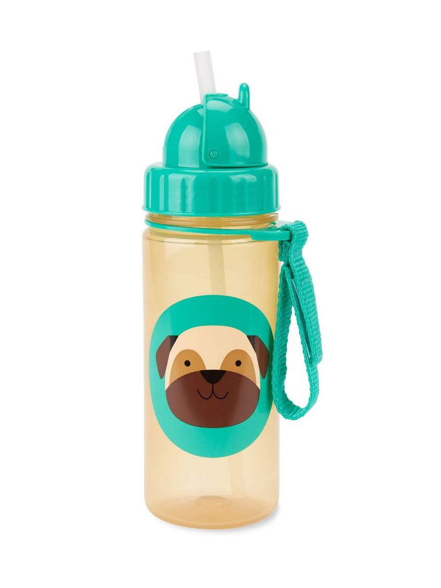 Skip hop zoo πλαστικό παγούρι με καλαμάκι 384.5ml pug 29-2903033-12 - SKIP HOP