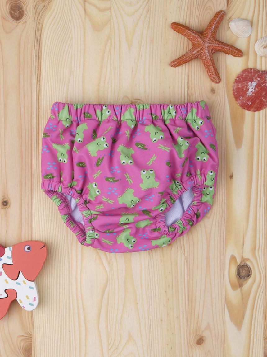 μαγιό πάνα με βατραχάκια για κορίτσι - Prénatal