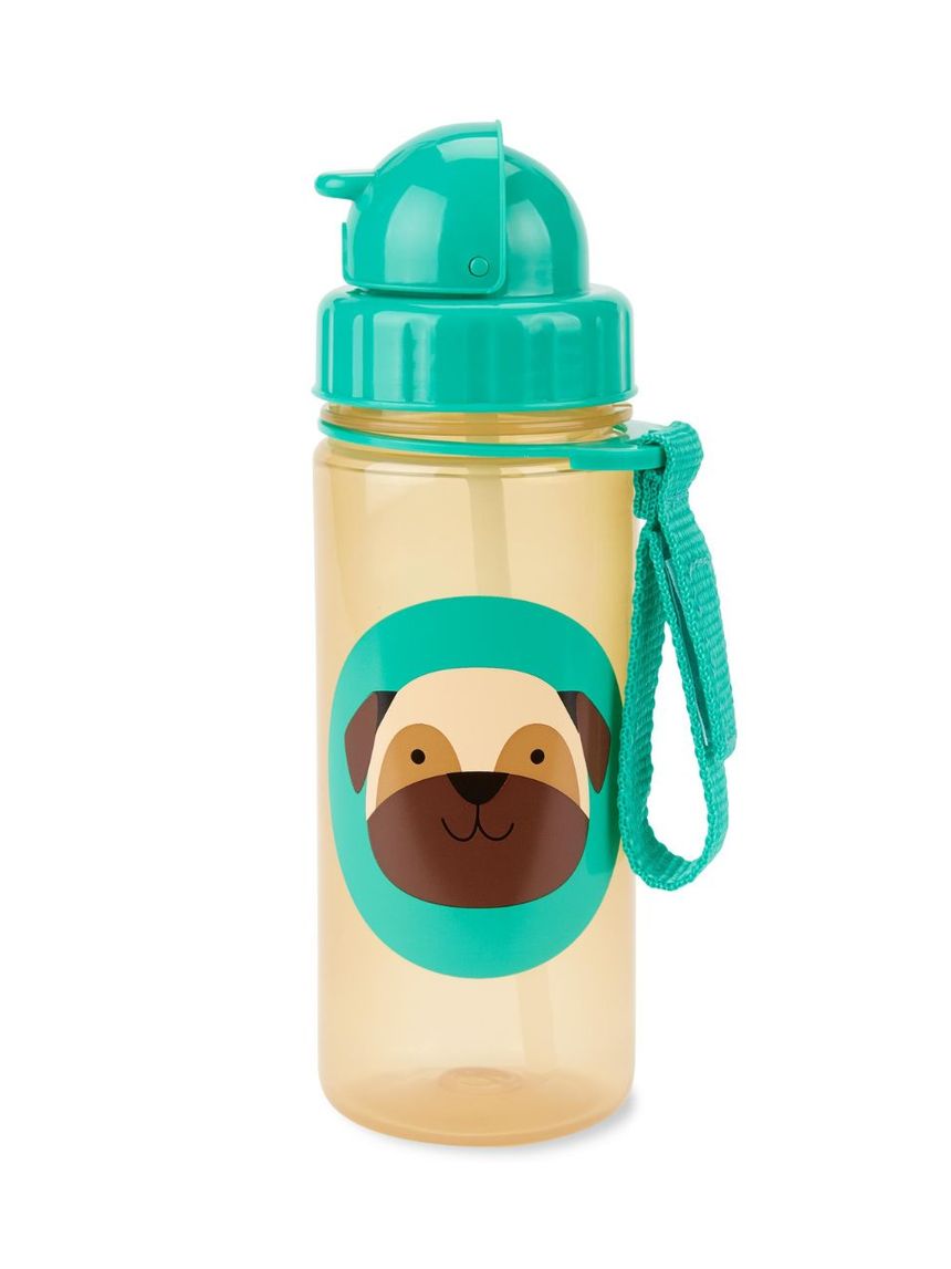 Skip hop zoo πλαστικό παγούρι με καλαμάκι 384.5ml pug 29-2903033-12 - SKIP HOP