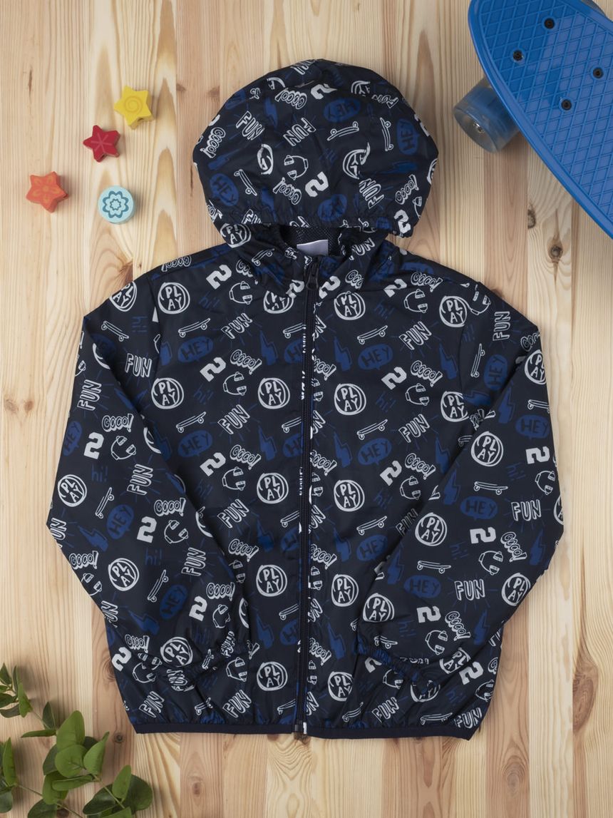 παιδικό μπουφάν αντιανεμικό μπλε για αγόρι - Prénatal