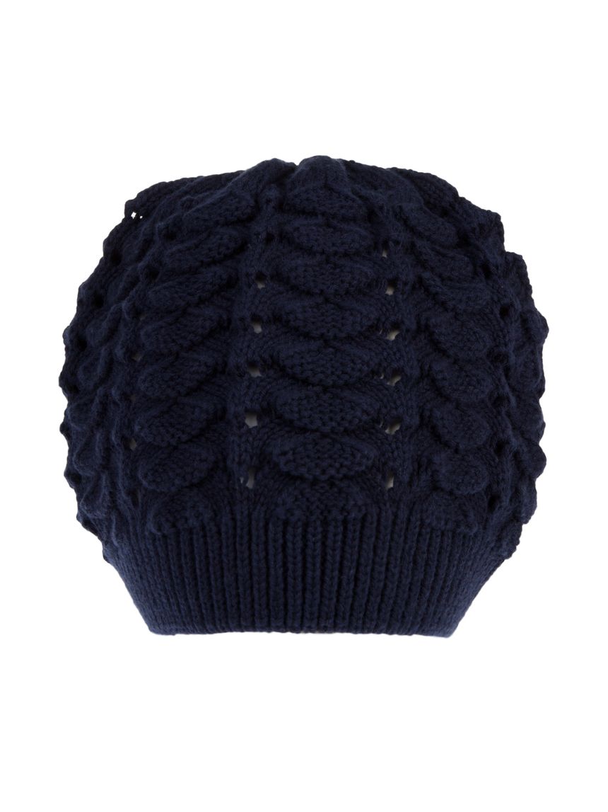 σκουφί πλεκτό μπλε σκούρο για κορίτσι - Prénatal