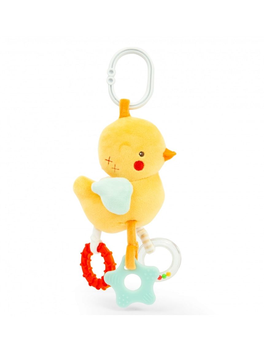 μαλακό παιχνίδι κουδουνίστρα με δαχτυλίδια πάπια unisex - Baby Smile