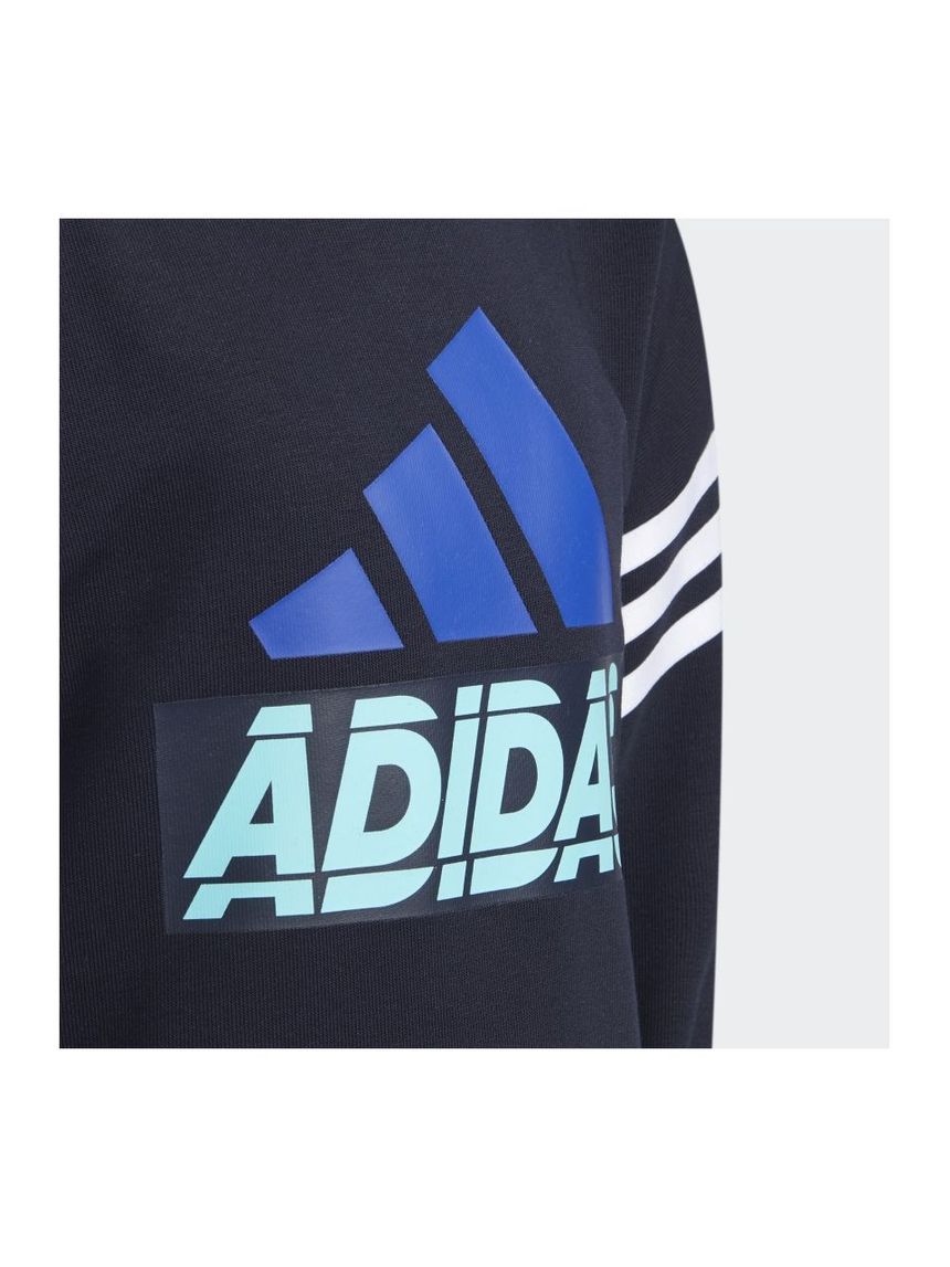 Adidas μπλούζα φούτερ graphic crewneck aeroready μπλε για αγόρι h40249 - Adidas