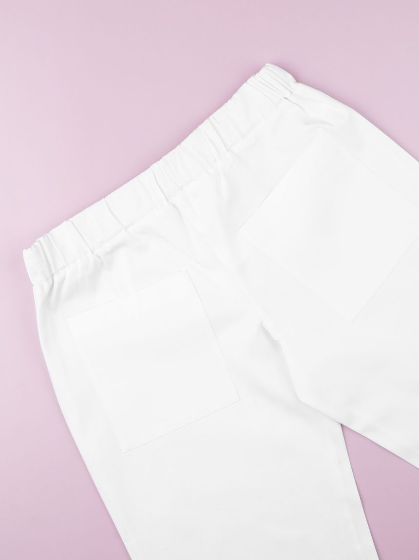 γυναικείο παντελόνι φαρδύ λευκό - Prénatal