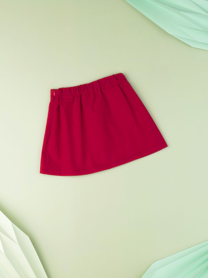 φούστα ποπλίνα με πιέτα φούξια για κορίτσι 675563 - Prénatal