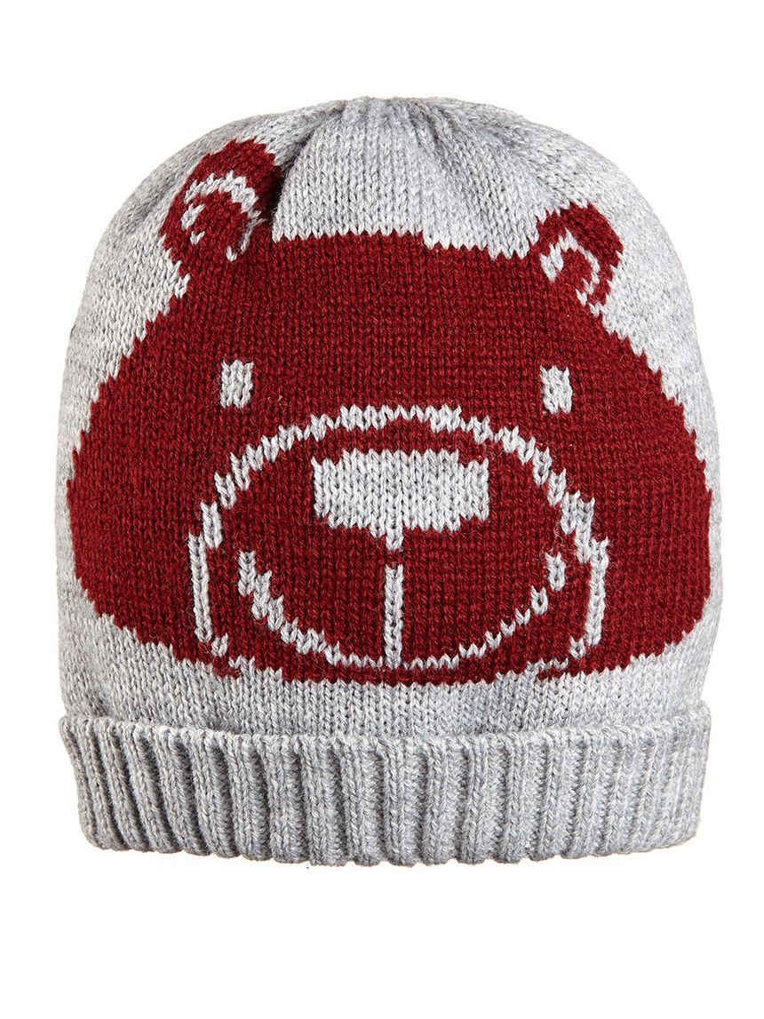 σκουφί πλεκτό με αρκούδα για αγόρι - Prénatal