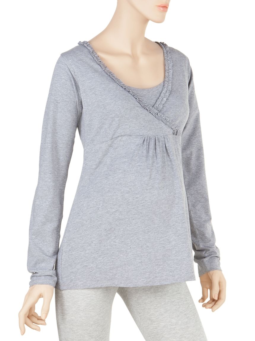 γυναικεία μπλούζα θηλασμού γκρι - Prénatal