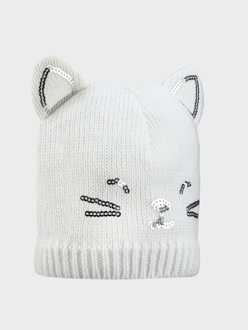 σκουφί γάτα με παγιέτες για κορίτσι - Prénatal