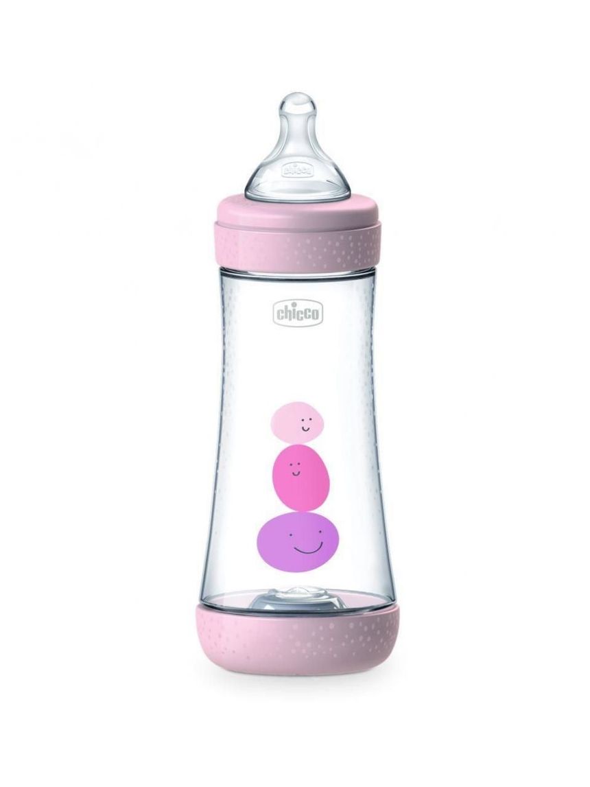 Chicco μπιμπερό πλαστικό perfect 5 300 ml - γρήγορη ροή – ροζ  4 μηνών+ - Chicco