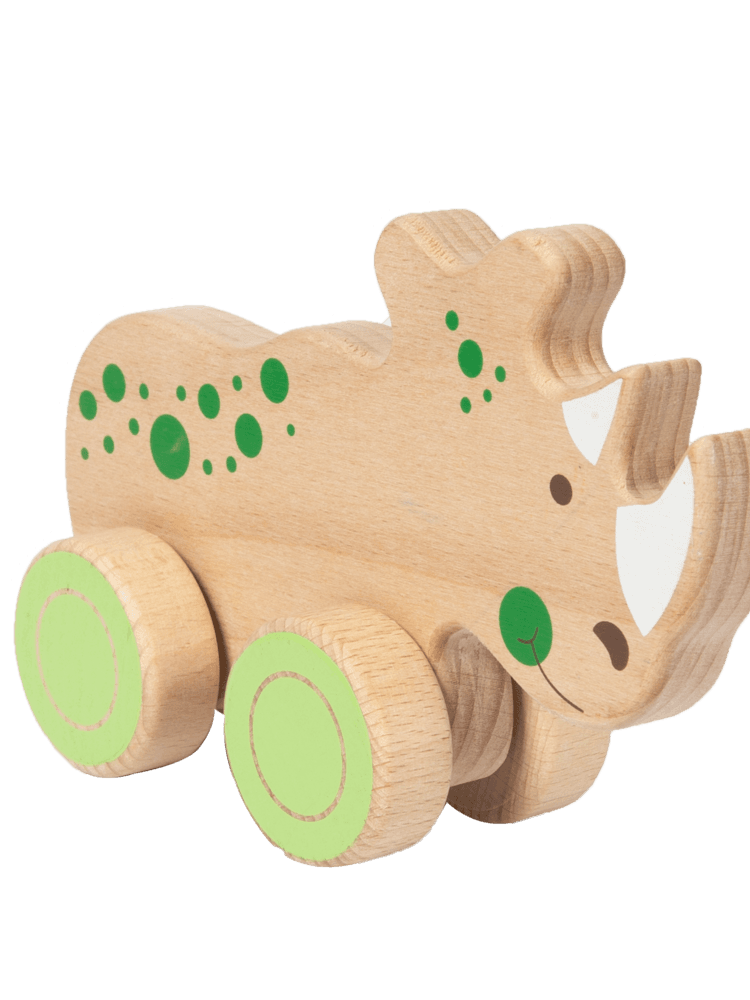 Wood' n play ξύλινα ζώα με ρόδες prg00396 - Wood'N Play
