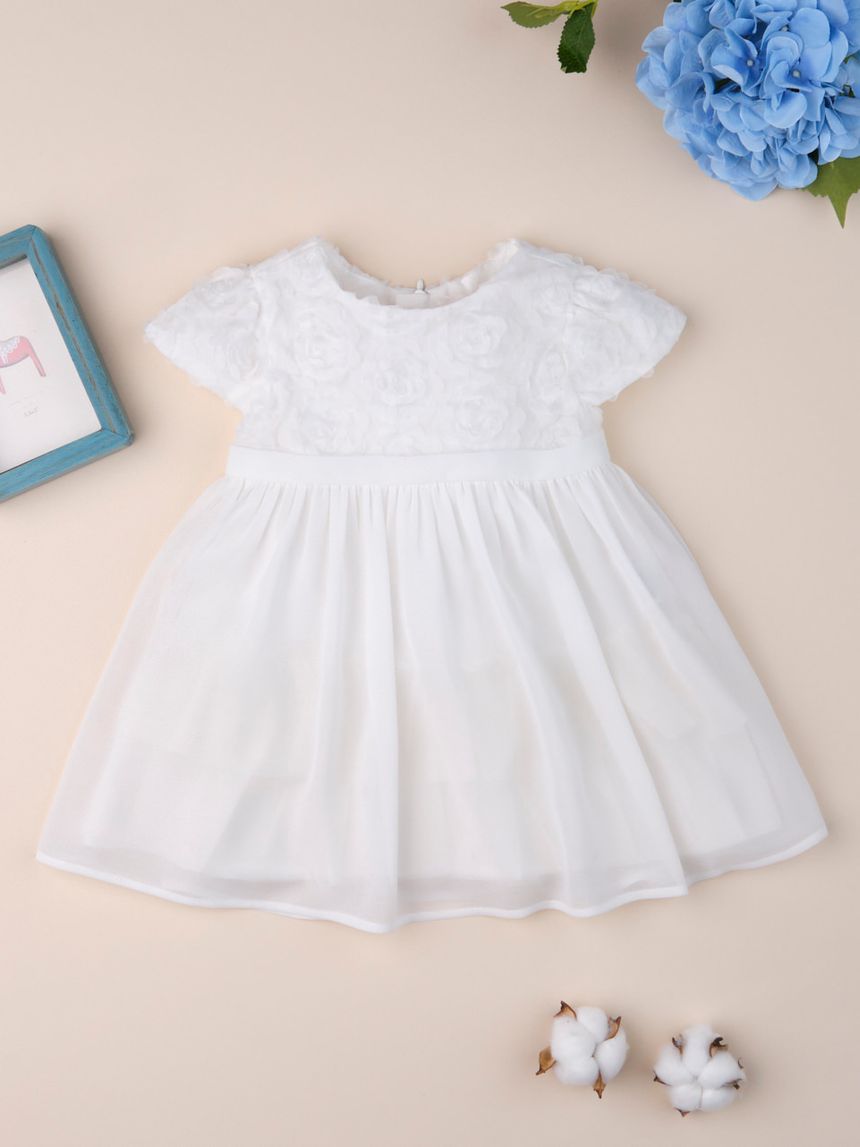 φόρεμα λευκό με τούλι για κορίτσι 647571 - Prénatal