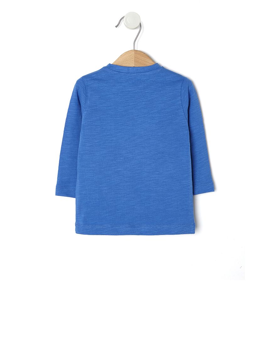 μπλούζα μακρυμάνικη μπλε με στάμπα σούσι για αγόρι - Prénatal